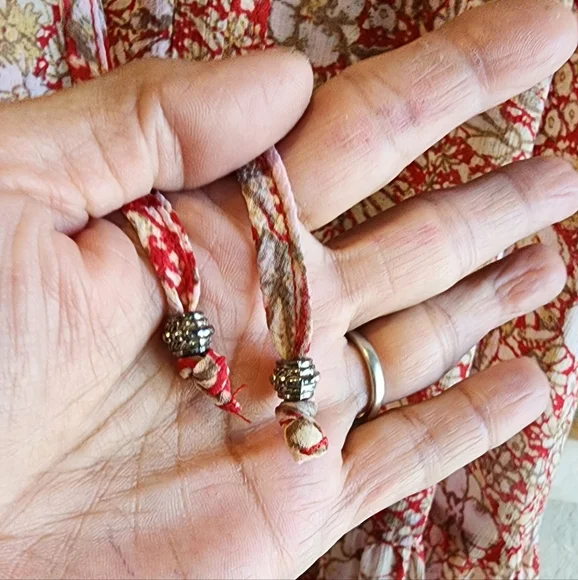 Free People Feeling Groovy Maxi Dress Red Combo M - Picture 10 of 15